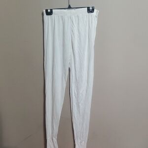 Eddie Bauer White Silk Pant Liner with Elastic Waist Size Large